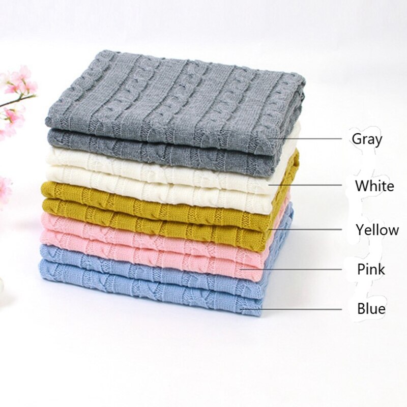 Baby Blanket Knitted Newborn Blankets Soft Wrap for Toddler Bedding