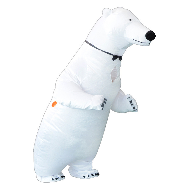 Polar Bear Inflatable Costume Christmas Party Performance Atmosphere Props Cartoon Clothes for All Ages