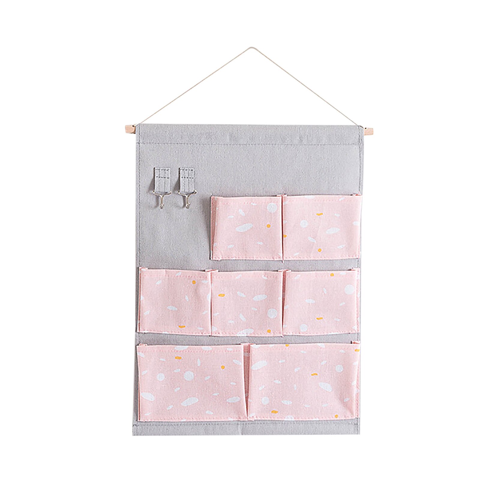 Organizador colgante de tela con bolsillos, Bolsa de almacenamiento de artículos diversos de montaje en pared, impermeable, tela para el hogar, organizador de armario, 25 #: H