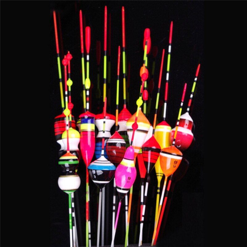 1pc fiskeflöten set boj fiske lätt stick flöten fluktuera mix storlekar färg flytboj för fiskeredskap tillbehör  hx02