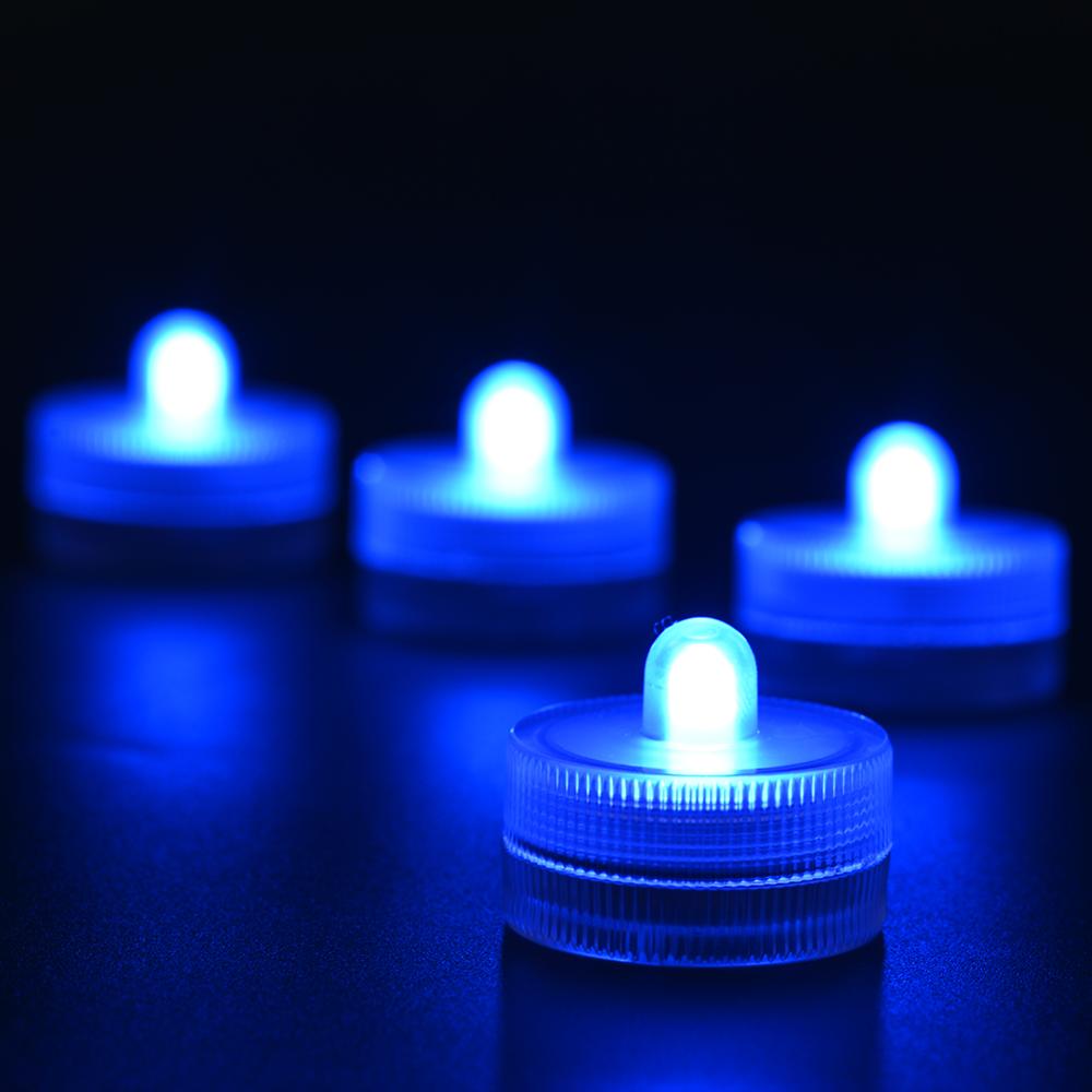 Kitosun 24pcs Waterproof Underwater Battery Powered Submersible LED Tea Lights Candle for Wedding Party Halloween