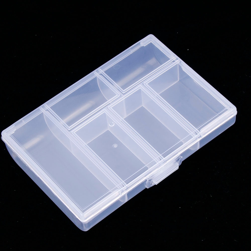 6 Grids Vakken Transparante Opbergdoos Collectie Organizer Case Met Deksel Voor Briefpapier Tape Sticker Gum Sieraden