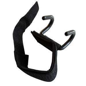 1pc verstelbare sterke stalen haakgrepen, gewichtheffen, krachttraining, sportschool, fitness, zwarte polsondersteuning, liftbanden