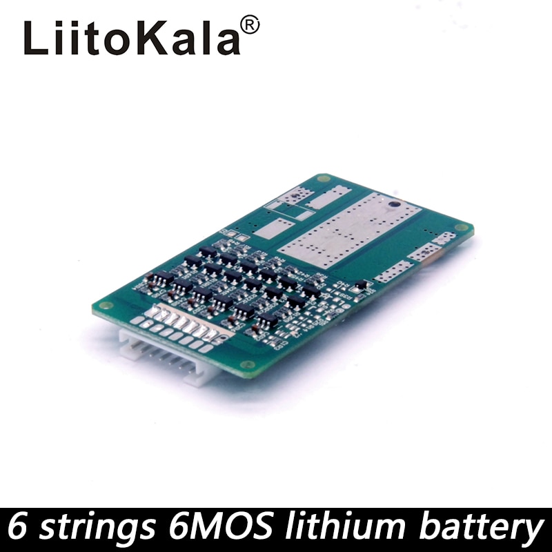LiitoK 6S 24V 15A BMS 24v batterie au lithium BMS pour vélo électrique 24V 8Ah 10Ah 12Ah li-ion batterie avec fonction d'équilibre