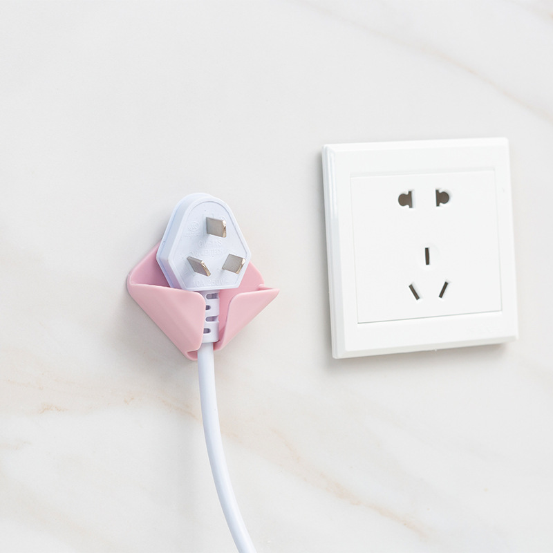 Colgador de enchufe sin clavos, gancho de repisa para cable de alimentación, ganchos de almacenamiento de pared, gancho de tapón para cocina, ganchos adhesivos, 1 Uds.