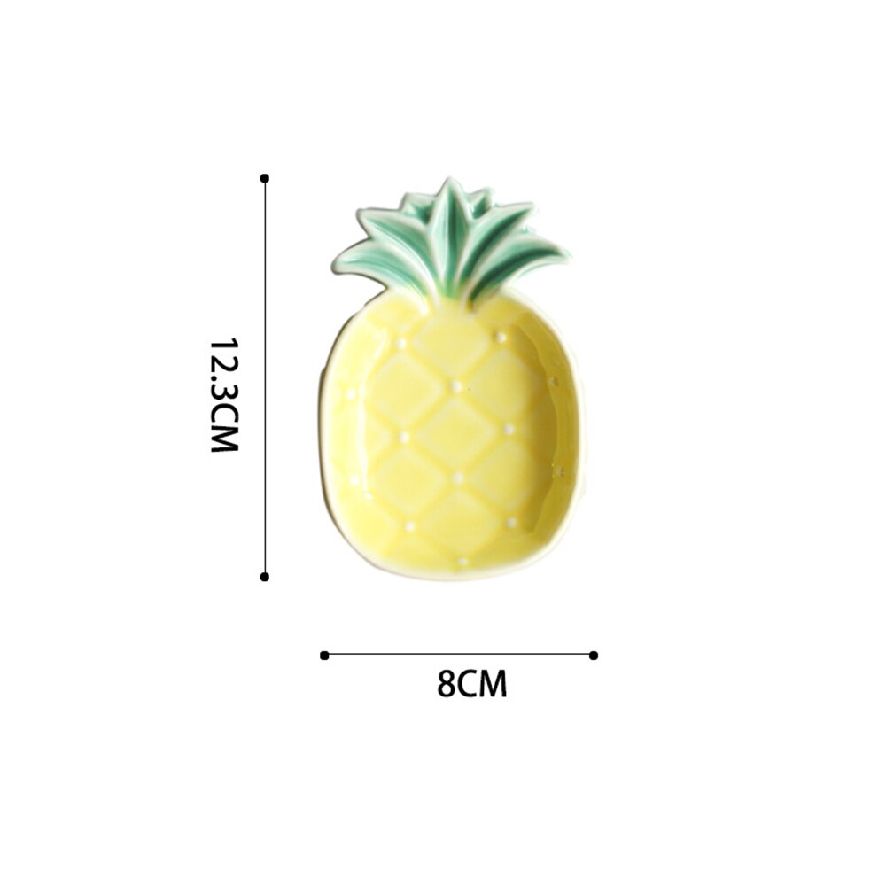 Cute Pineapple Dish Ceramic Soy Sauce Dishes Home Fruit Plate Tableware Sumer
