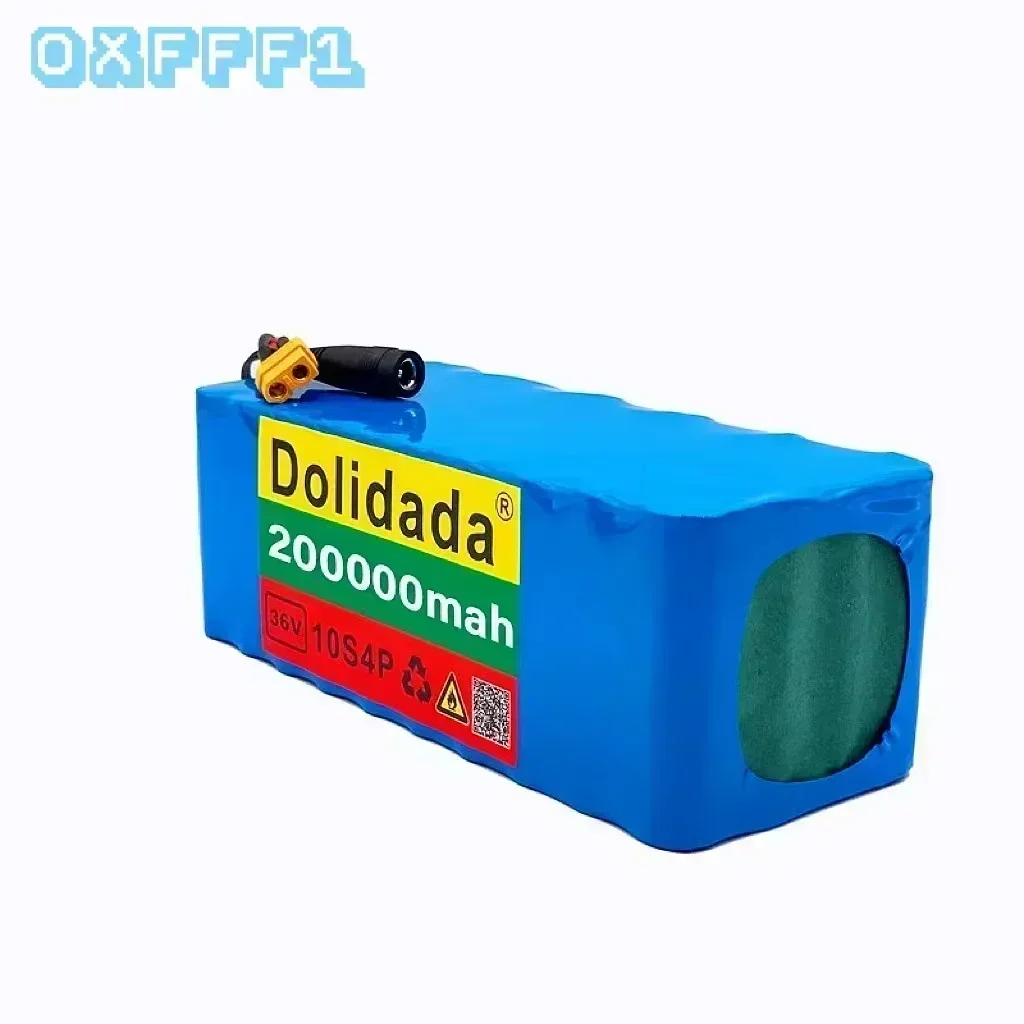 Lithiumbatterij 36V 10s4p 60000mAh- 200000 mah 18650 W voor fiets en elektrische scooter, grote capaciteit, met BMS XT60-stekker