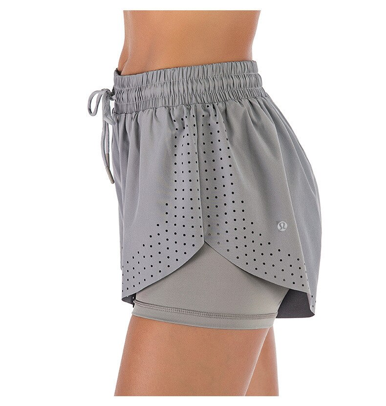 Sport Fitness Vrouwen Casual Broek Breed En Flatteus Slim Fit Shorts: Gray / M