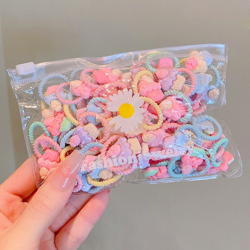 10/20 unids/set nuevas diademas bonitas de dibujos animados para niñas bandas elásticas para el cabello accesorios para el cabello para niños Scrunchies adornos para la cabeza