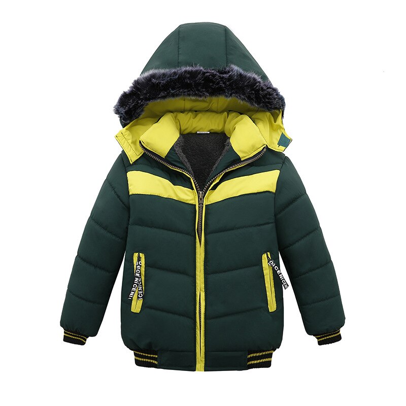 Vinter varm jakke til drenge børn jakke børn hættetrøje varm overtøj frakke til dreng afslappet hætteklædt tøj 2 3 4 5 år