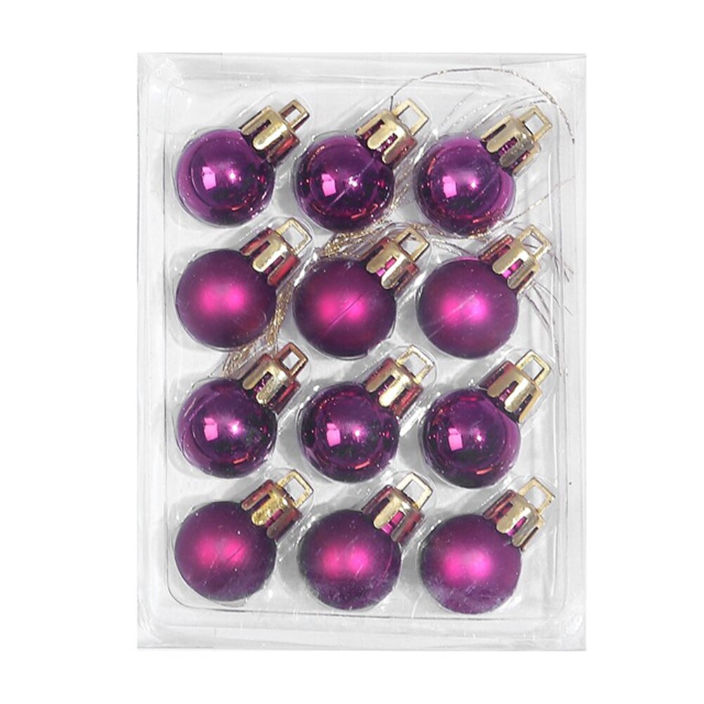 12 stuks veelkleurige kerstballen met glitters, hangende kerstversieringen voor in huis, palline natale decor: En
