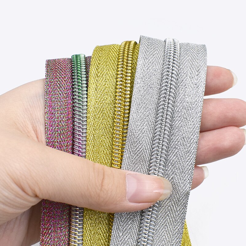5/10Meters 3# 5# Nylon Repair Zipper Zipper Slider Plastic Coil Zippers Bag Purse DIY Replacement Zips Garment Sewing Accessory