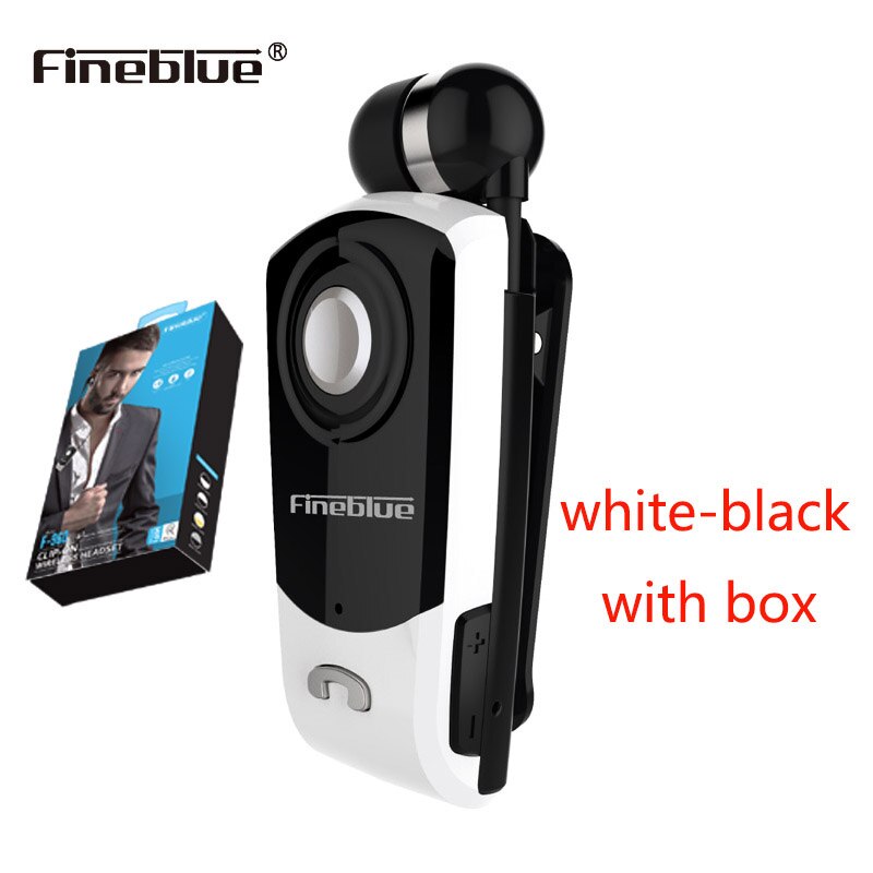 FineBlue F960 Mini Bluetooth Earbuds - Wireless Noise Cancelling Headset with Vibration for Mobile Calls: F960-W-BOX