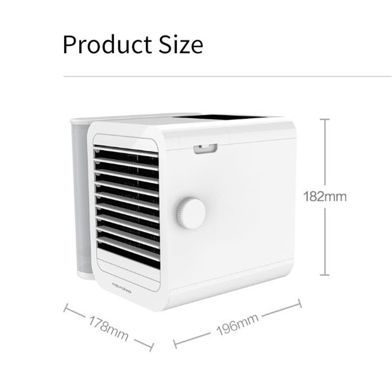 Mini Air Conditioner Touch-Screen 1000ml Water Capacity Air Cooler Fan Home Office Energy Saving Timing Cooling Fan