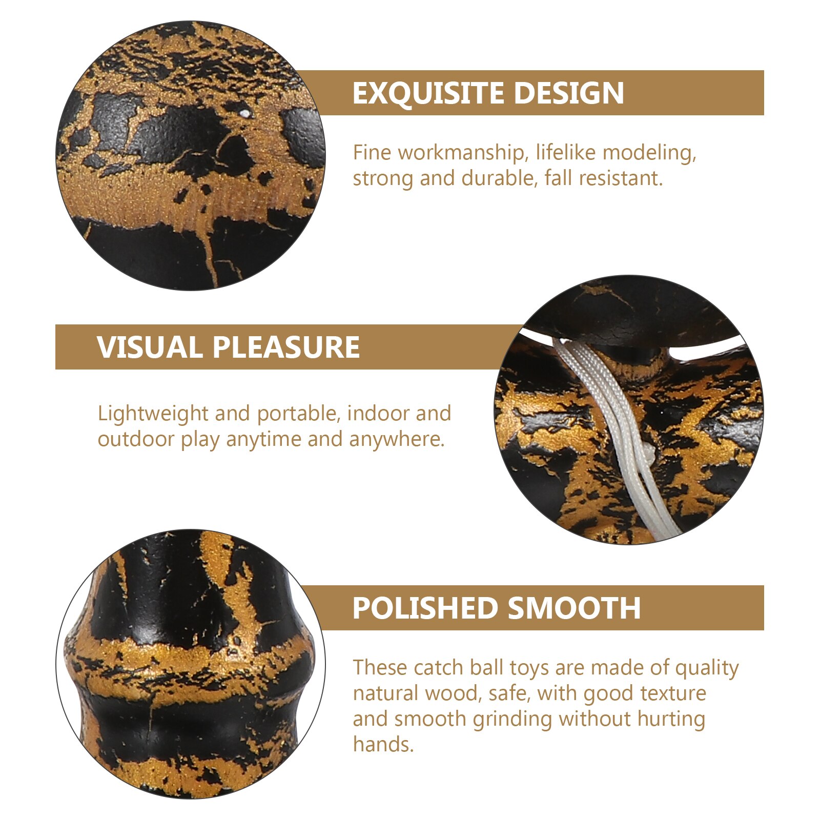 1pc kendama-holzpuzzle-freizeitspielzeug für kinder