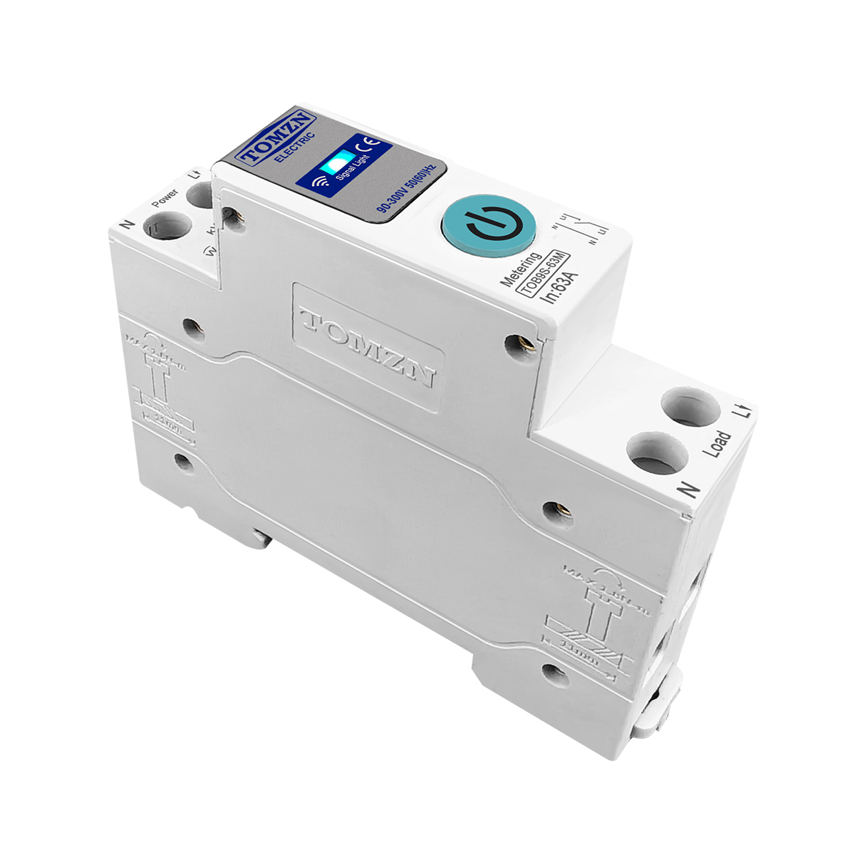 TUYA smartlife 1- 63A TOMZN 1P + N WIFI interruptor inteligente medidor de energía Kwh medición monitoreo disyuntor temporizador relé MCB