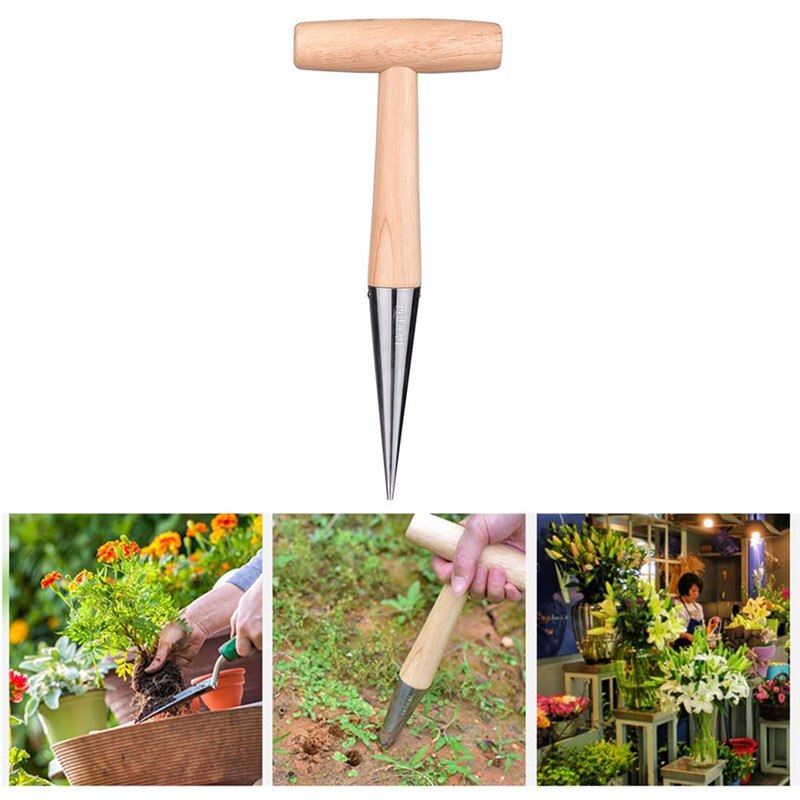 1pc Gardening Punching Hole Puncher and Fertilizing Seeder Gardening Hole Puncher Tool for Home Planting Soil Punching