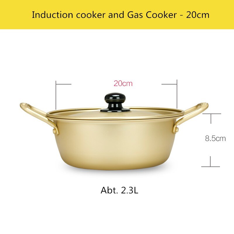 Ramen Topf Nudel Herde Aluminium Koreanische sofortig-nudeln Topf: 20cm
