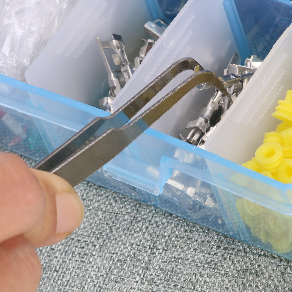 2pcs Stainless Steel Fine Tip Straight Tweezers Forceps