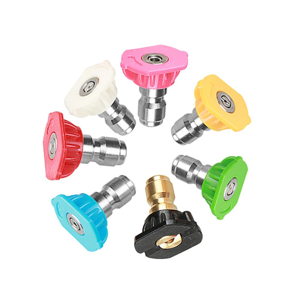 7 Stks/set 1/4 Inch Auto Washer Jet Hoge Druk Lance Spray Nozzles Tip 7 Kleur Krachtige Wassen Capaciteit Verbetert Efficiëntie