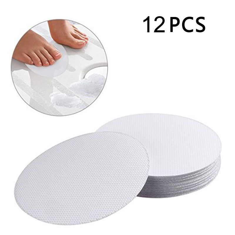 Pegatinas antideslizantes para agarre de baño 12/24, cintas de seguridad antideslizantes para suelo, cintas para ducha, apliques para accesorios de baño: 10x10cm 12pcs