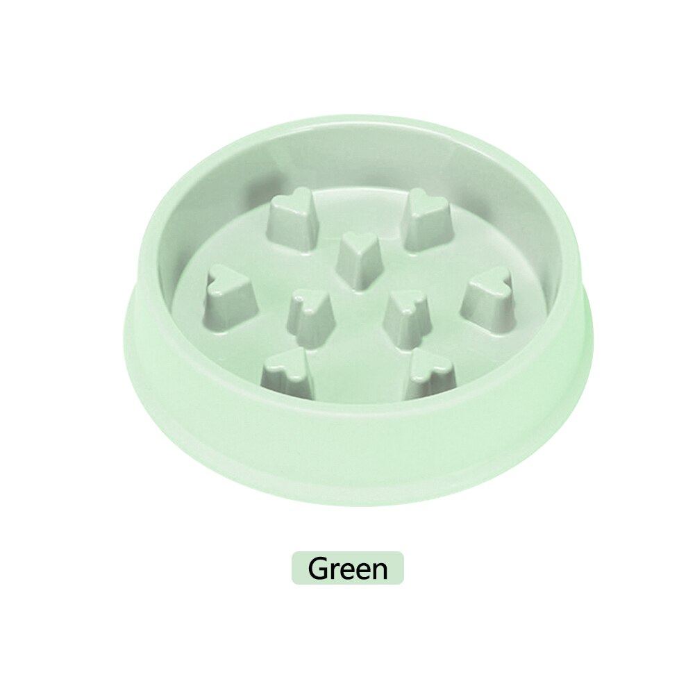 Portable Pet Dog Feeding Food Bowls Puppy Slow Down Eating Feeder Dish Bowl Prevent Obesity Pet Cats Dogs Supplies: Green-02