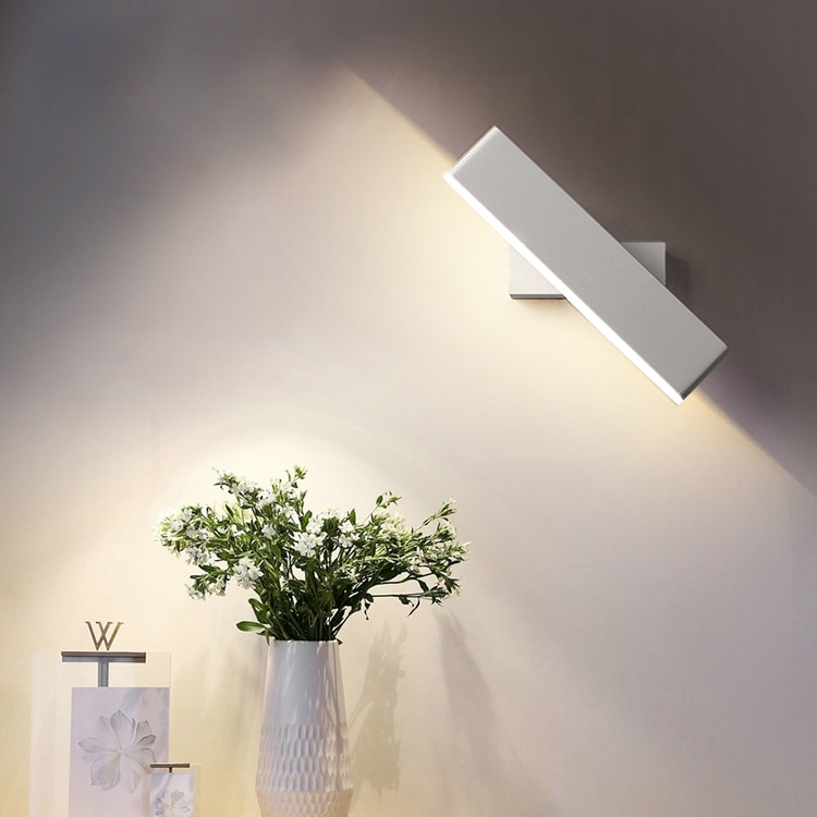 Nordic Eenvoudige Aluminium Led Wandlamp Moderne Verstelbare Verlichting Wit Bruin Wandlamp Met Schakelaar Thuis Blaker Stairway Nachtkastje