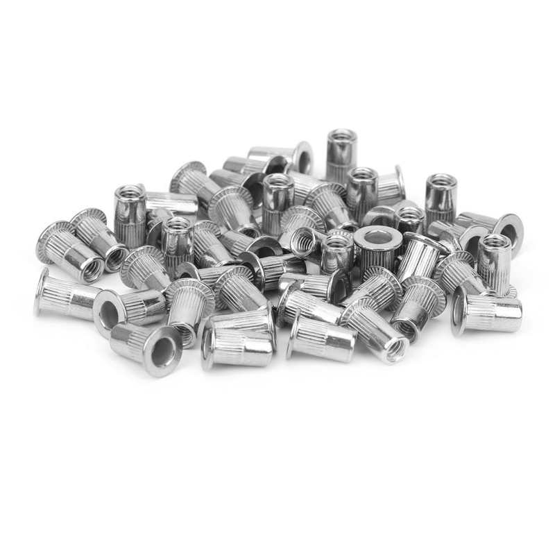 M4 Rivet Nut Stainless Steel Rivet Nut Ribbing M4 Fastener Hardware Industrial Supplies Hardware Tools