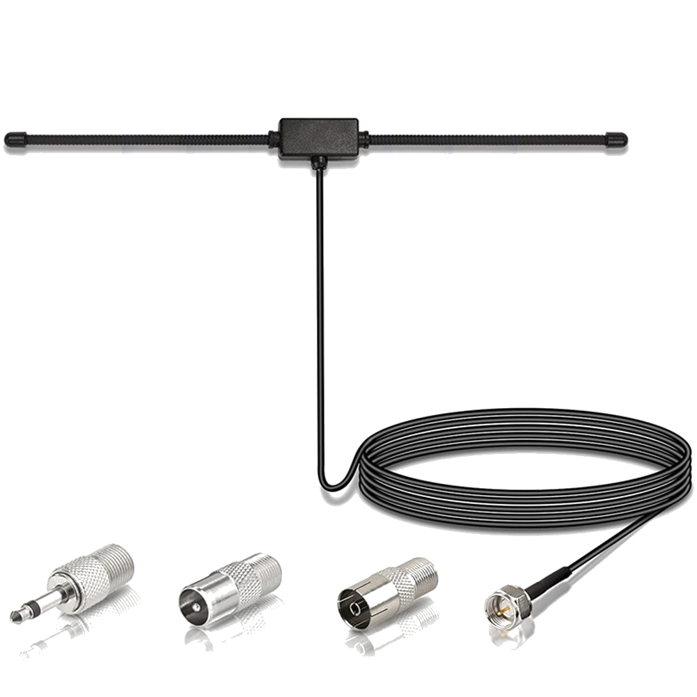 Universal Car Stereo AM FM Dipole 3 meters Antenna FM Sheep Horn Antenna Car Dipole Antenna for Car FM TV Radio Station: Default Title
