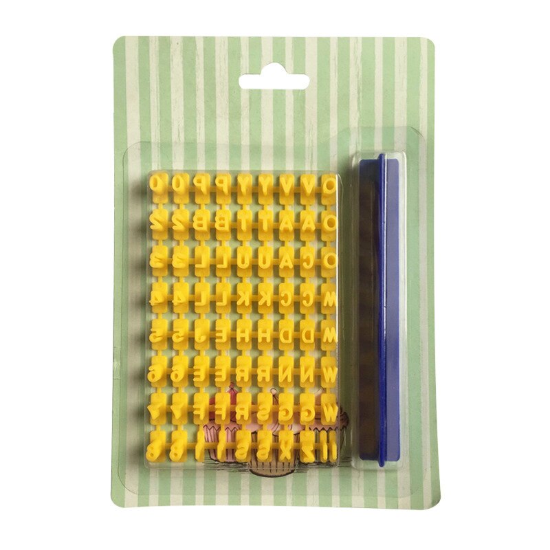 Alphabet Number & Letter Press Stamp Polymer Clay Tool Impress Embosser Set Cutter Fondant Cookie Pottery DIY Embossing Tools: Default Title