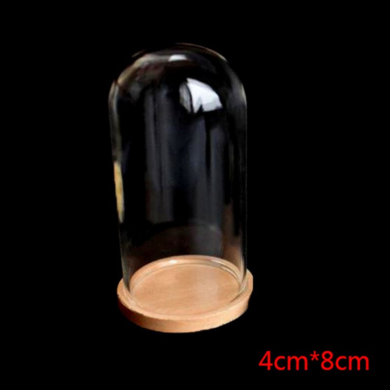 Pot de cloche à affichage en verre Miniature 1:12, avec Base, accessoires de décoration pour maison de poupée, 1 pièce: CYTOY908-C