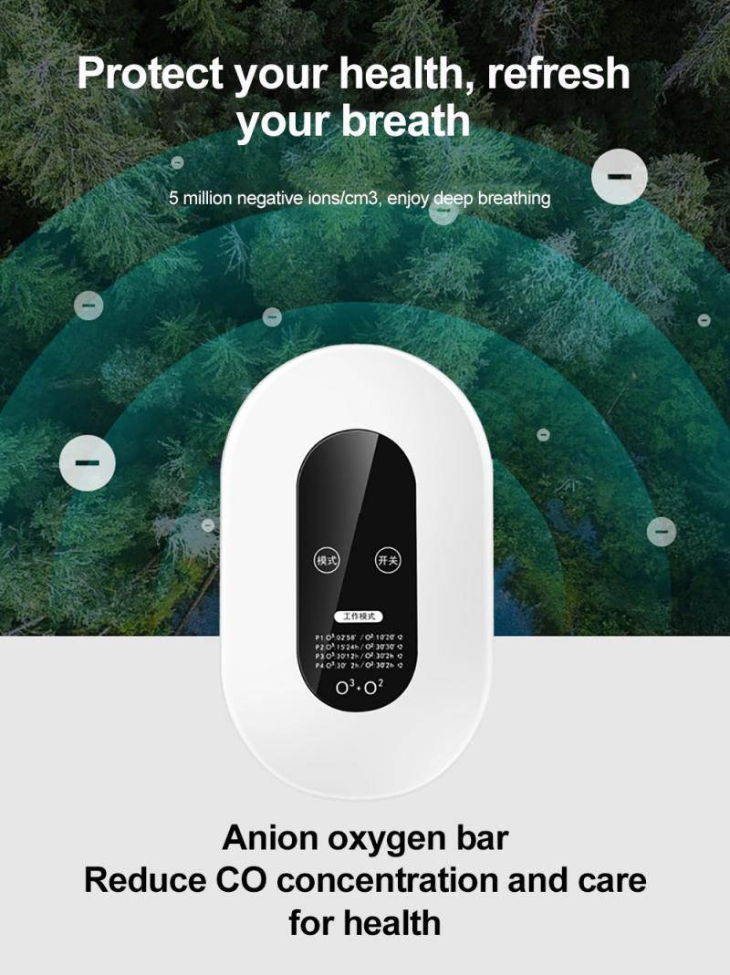 Desodorante de formaldehído inteligente para el hogar, máquina de ozono casero de material ABS, dispositivo desodorante para cocina, purificador de aire electrónico