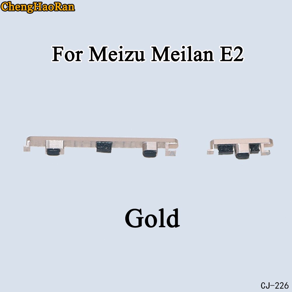 ChengHaoRan 1Pcs Side Button Power Key Replacement Spare parts For Maizu Meilan M15Plus E2: E2-Gold