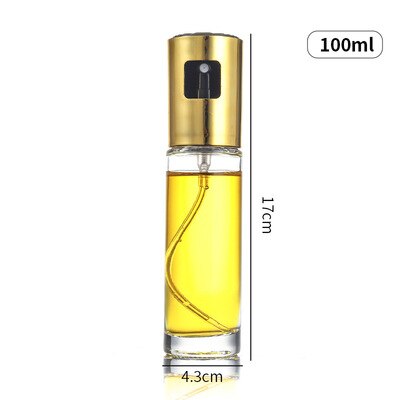 Oil Spray Bottle BBQ Cooking Kitchen Baking Olive Oil Sprayer Oil Spray Empty Bottle Vinegar Bottle Oil Dispenser Squeeze Bottle: Gold