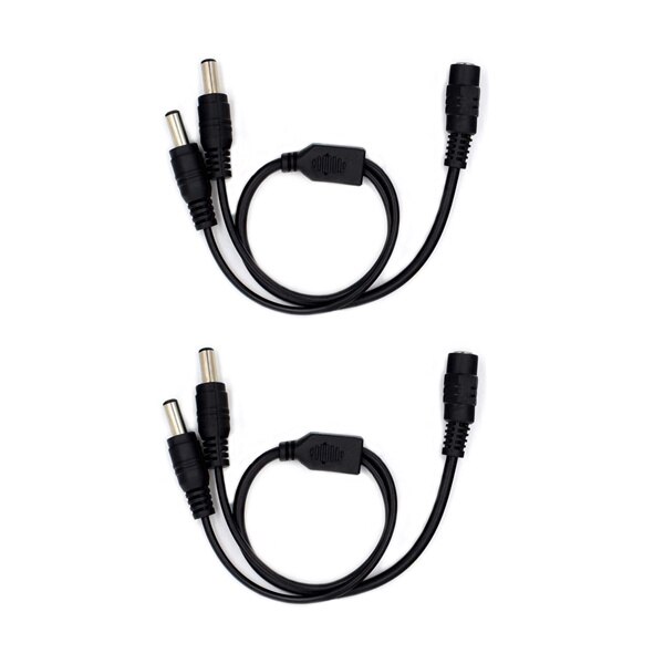 DC Splitter LED Strip 1 Female to 2 3 Male Way 5mm*2.1mm Splitter Extension White LED Strip Light Power Splitter 2,3,5Pcs/lot: 1 to 2  x 2pieces