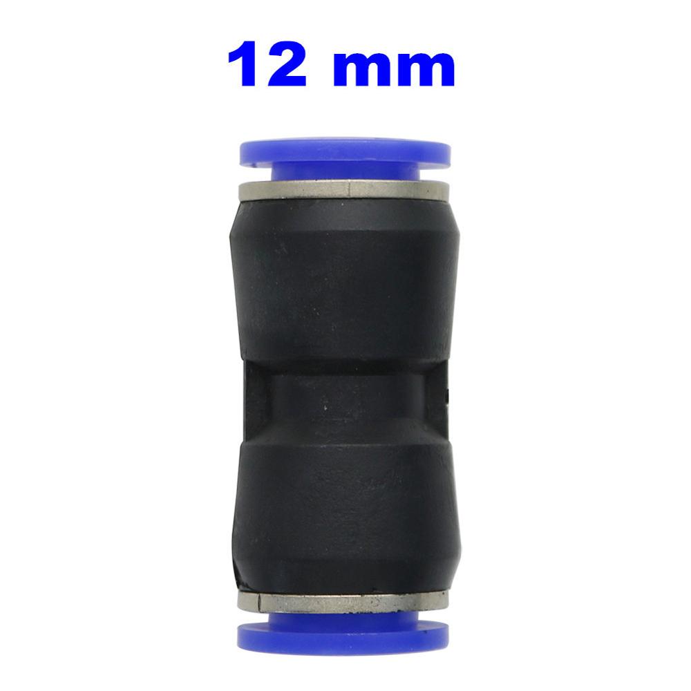 Air Pneumatic 4mm 6mm 8mm 10mm 12mm 14mm 16mm OD Hose Tube One Touch Push Into Straight Gas Connector Slip Lock Quick Coupling: 12mm