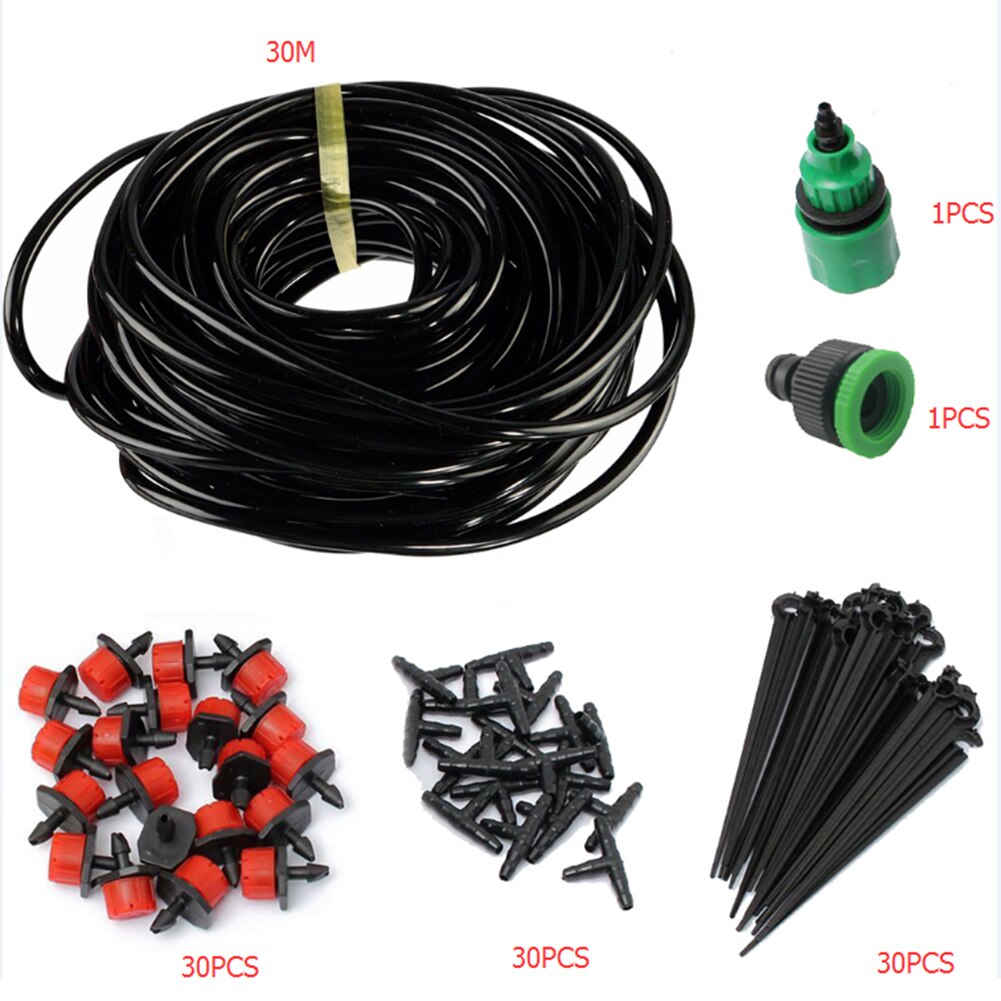 10M-50M manguera de riego automática de jardín planta de goteo aerosol para flores sistema de riego por goteo automático Kits de riego de jardín manguera: 30M
