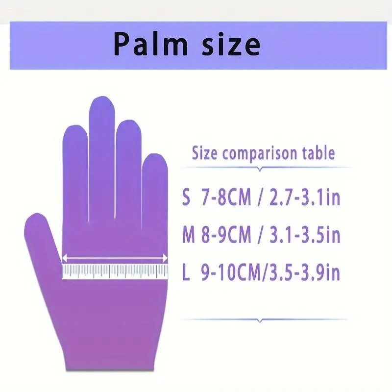 Guantes desechables de nitrilo morados para el hogar, cocina, baño, peluquería, mascotas, impermeables, sin látex, sin polvo, 20/50/100 Uds.