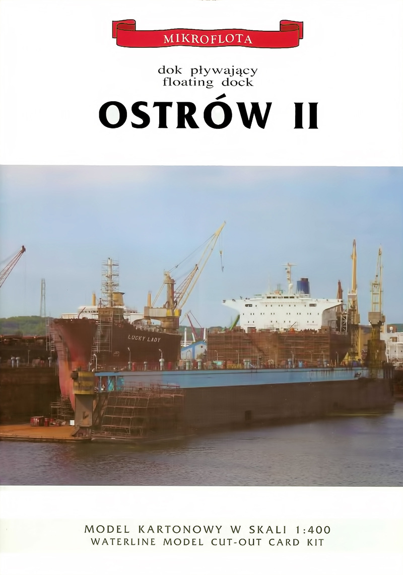 1:400 Polish Ostrow Ii Drijvende Dock Papier Model