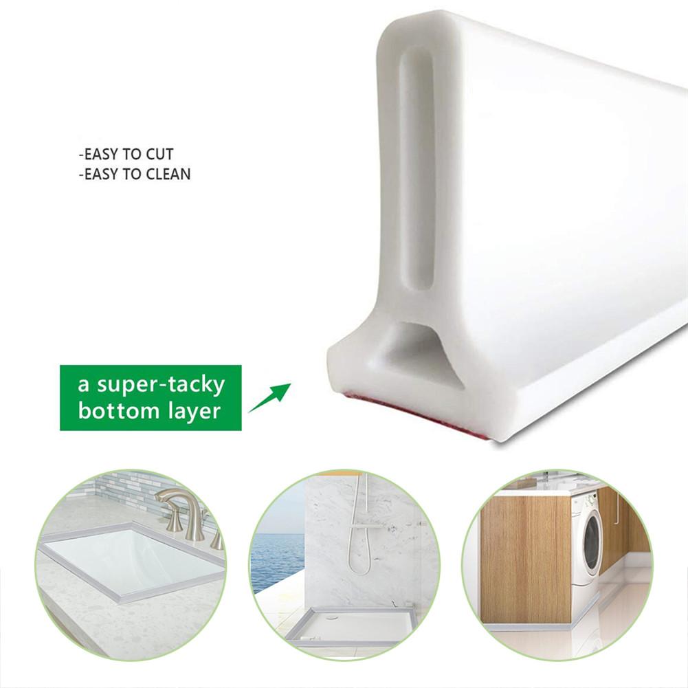 Kitchen Water Stopper Threshold Strip Bathroom Supplies Dam Practical Collapsible Rubber Blocker Shower Barrier Flood Home Floor