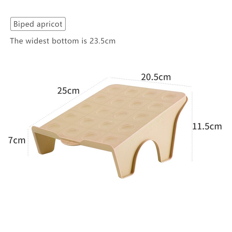 Schoenenrek schoenenrek dubbellaags schoenenrek draagbare kast voor thuis, slaapzaal schoenenkast schoenen en slippers opbergen: Voeten beige