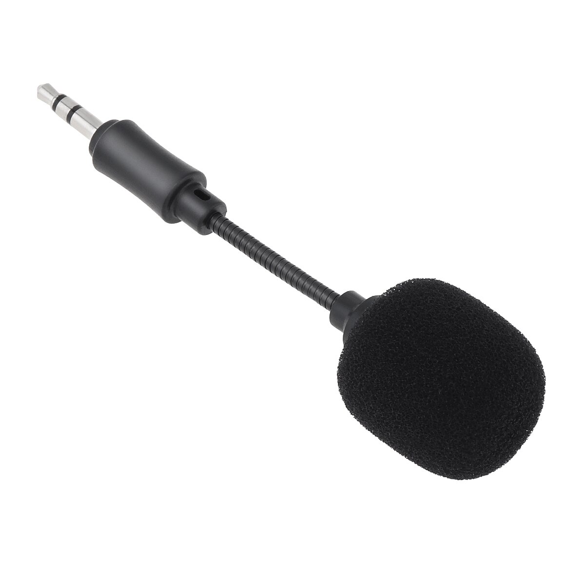 Black Mini 3.5mm Mic Flexible Microphone Game Capacitance 2.1 Microphone Boom Fit for Mobile Phone / PC / Laptop Notebook