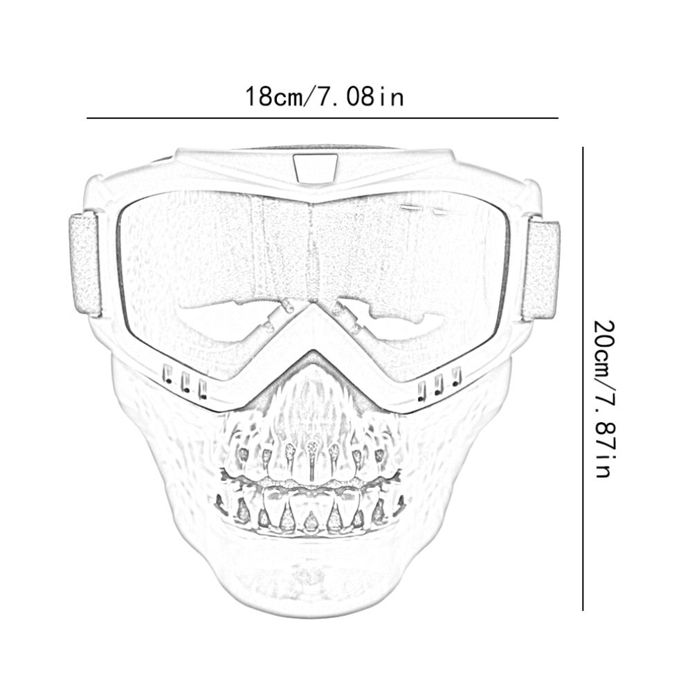 Unisexe lunettes de ski masque modulaire bouche amovible filtre Snowboard lunettes équitation lunettes crâne masque 1 paire