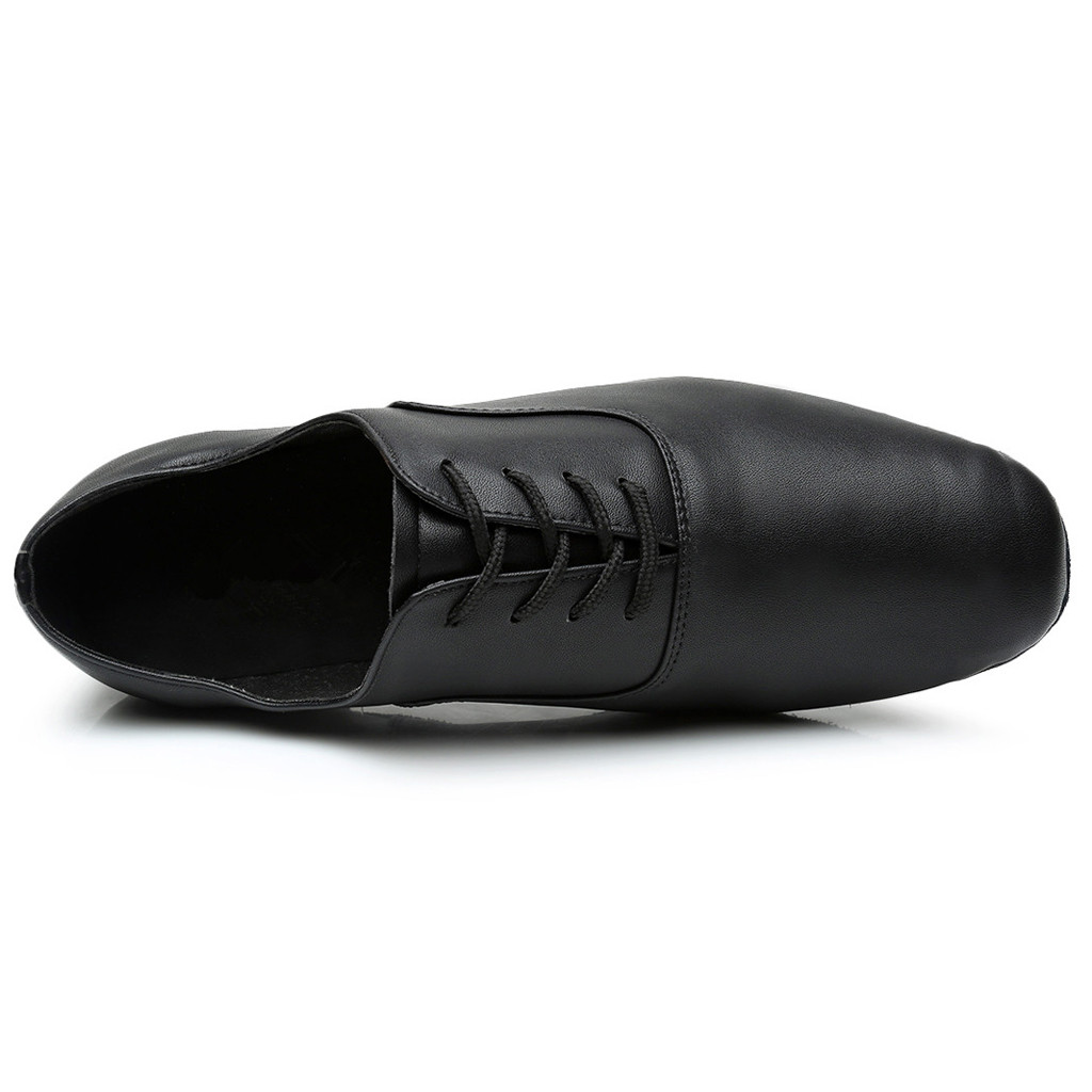 KLV Mens mens dance shoes latin Black Leather Ballroom Morden Latin Jazz Discount Ballroom male Salsa Dance Shoes#3