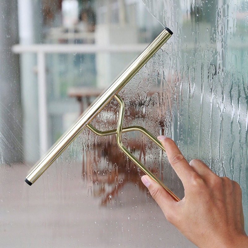 Rvs Douche Zuigmond Window Glas Ruitenwisser Schraper Cleaner Met Siliconen Blad Voor Badkamer Keuken Auto