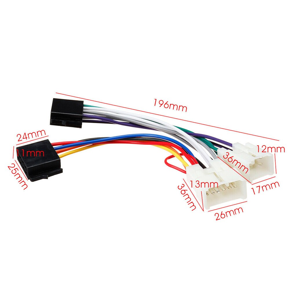 ISO Car Stereo Radio Harness Adapter Wiring Connector for Toyota Camry Corolla Aurion Avalon Hilux Kluger Landcruiser RAV4 Yaris: Default Title