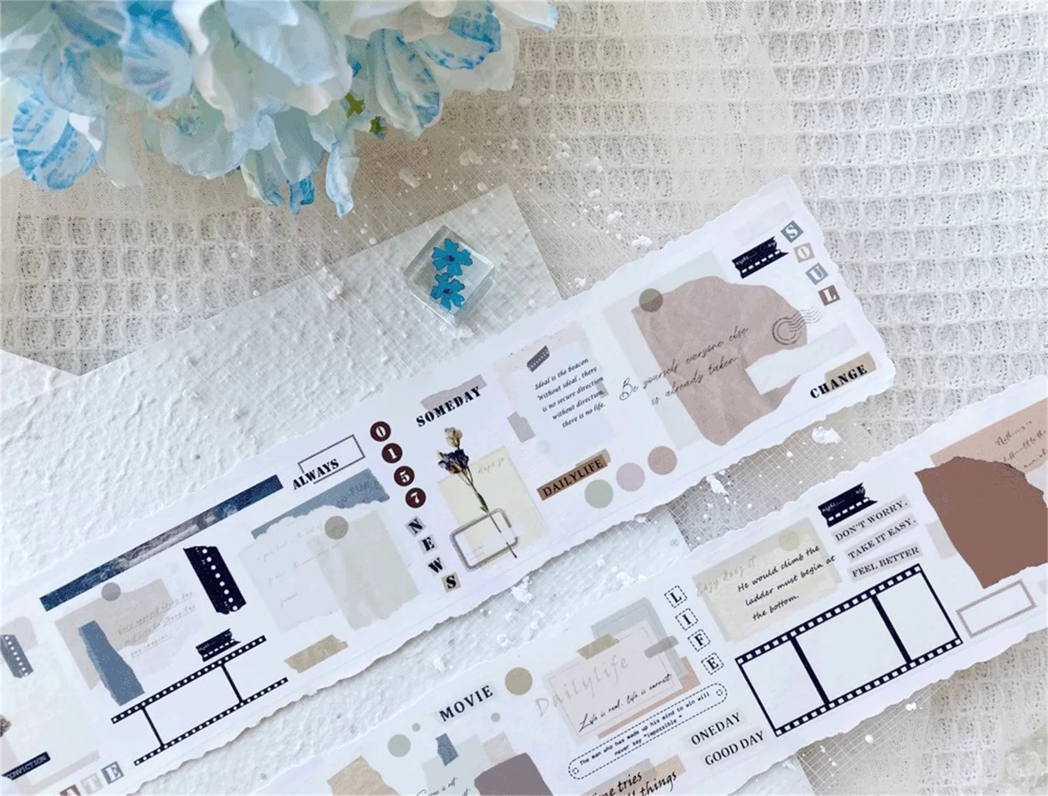 Ayuh studio vintage retro papieren washi pet tape voor planner kaarten maken diy scrapbooking plan decoratieve sticker