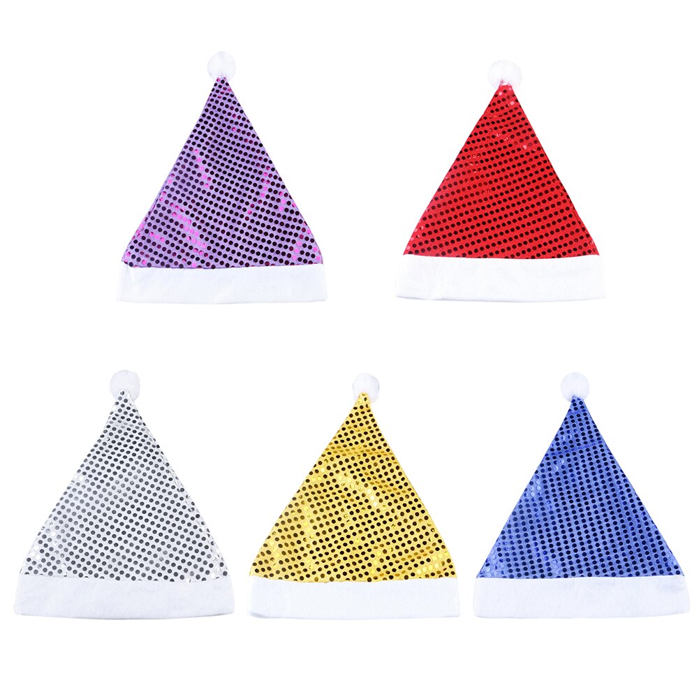 Multi Color Pailletten Kerst Hoed Voor Baby Volwassen Santa Hoeden Jaar Decoratie Kids Partij Levert #38