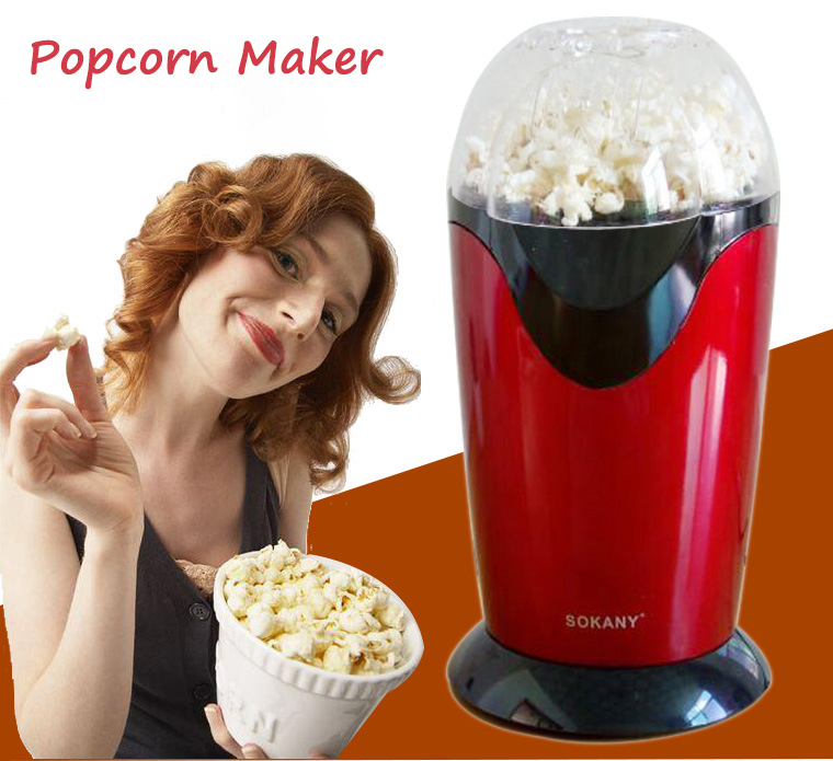 Household Electric Popcorn Maker Mini Automatic Air Popcorn Making Machine DIY Corn Popper Maker 220V EU Plug