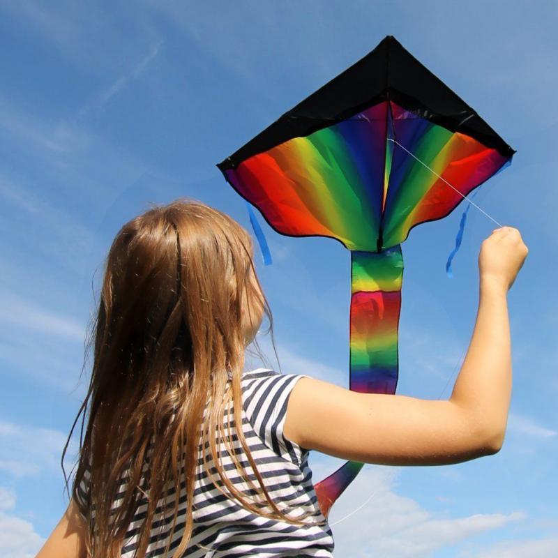 Huge Rainbow Kite single line Novelty Kites Children